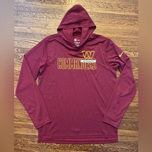 WASHINGTON COMMANDERS Nike DRI-FIT Burgundy Commanders Hoodie LONG SLEEV SHIRT